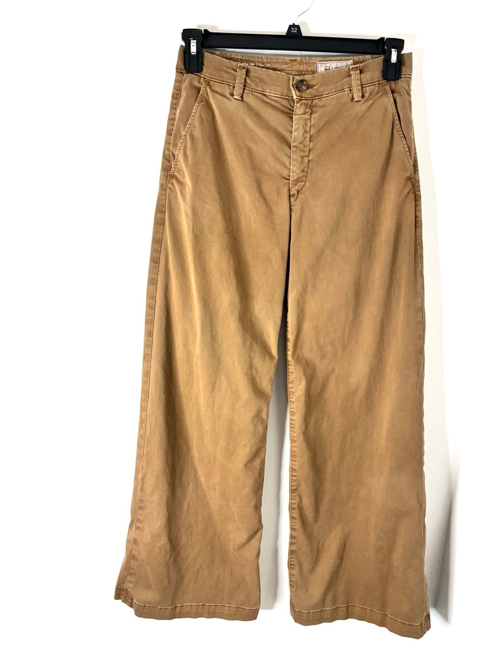 AG Adriano Goldschmied Caden Wide Leg Trouser Neutral Italian Tailored Fit Pants